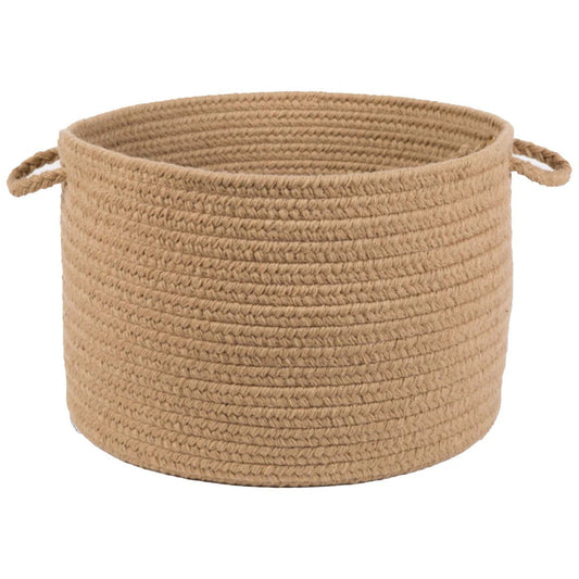Rhody Rug Wool Solids Flat Braid Handmade Basket