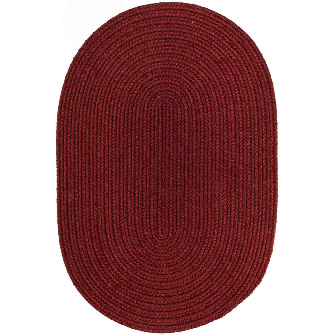 Rhody Rug Wool Solids Flat Braid Oval Area Rugs
