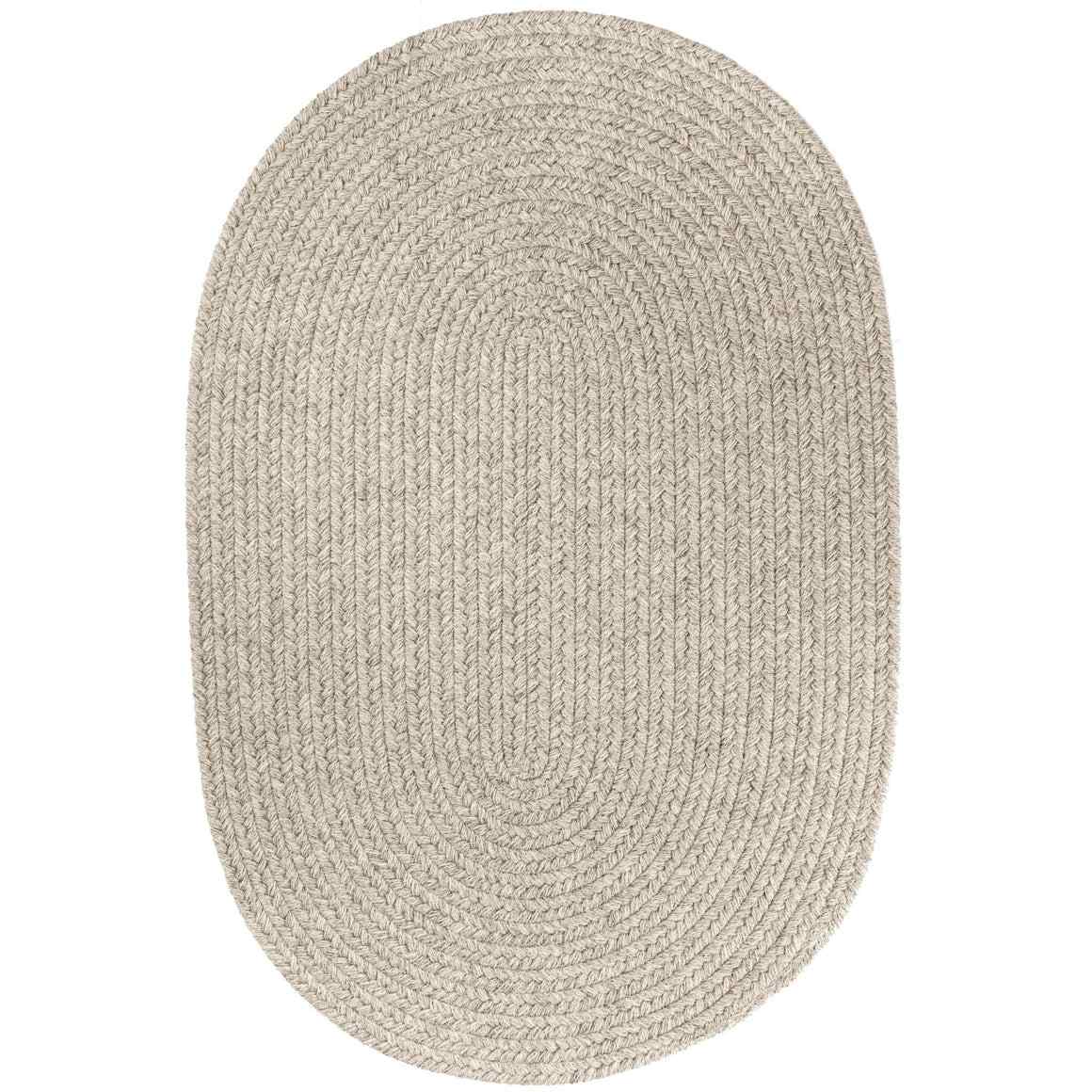 Rhody Rug Wool Solids Flat Braid Oval Area Rugs