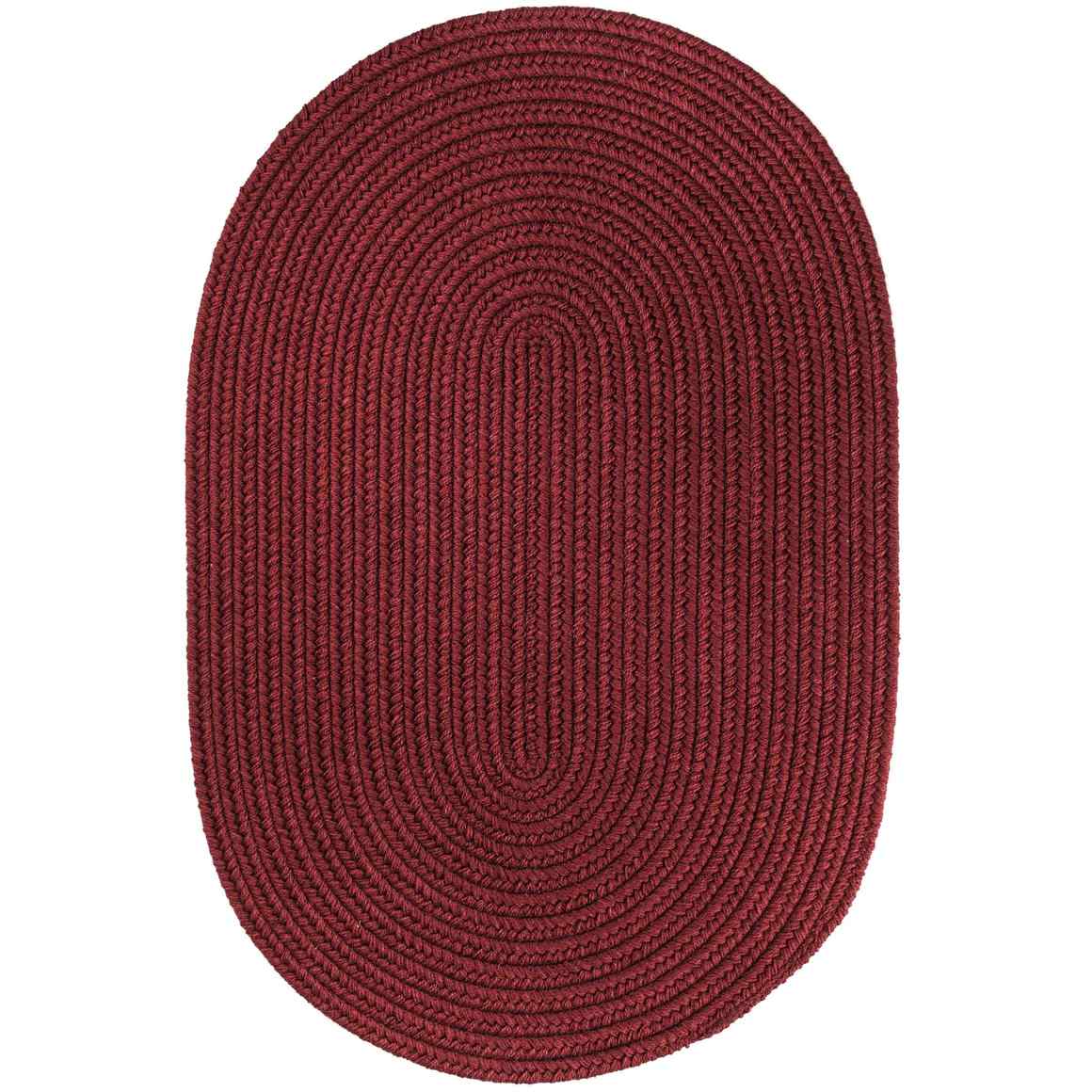 Rhody Rug Wool Solids Flat Braid Oval Area Rugs
