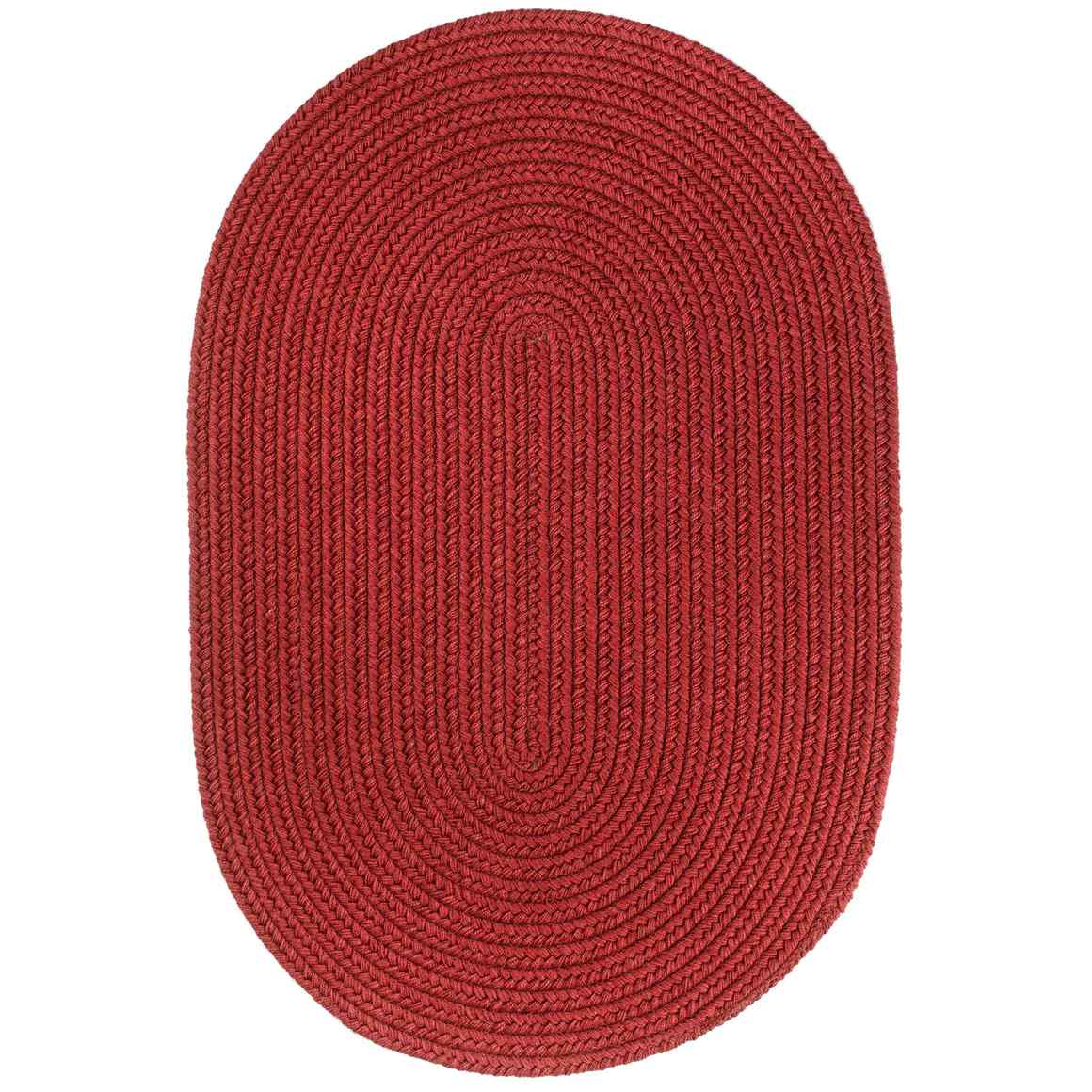 Rhody Rug Wool Solids Flat Braid Oval Area Rugs
