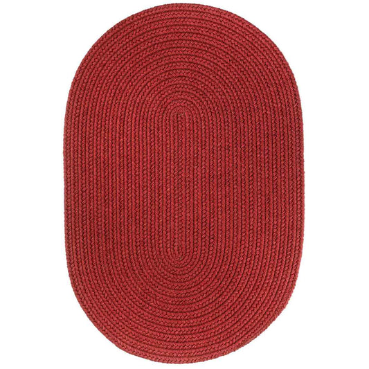 Rhody Rug Wool Solids Flat Braid Oval Area Rugs