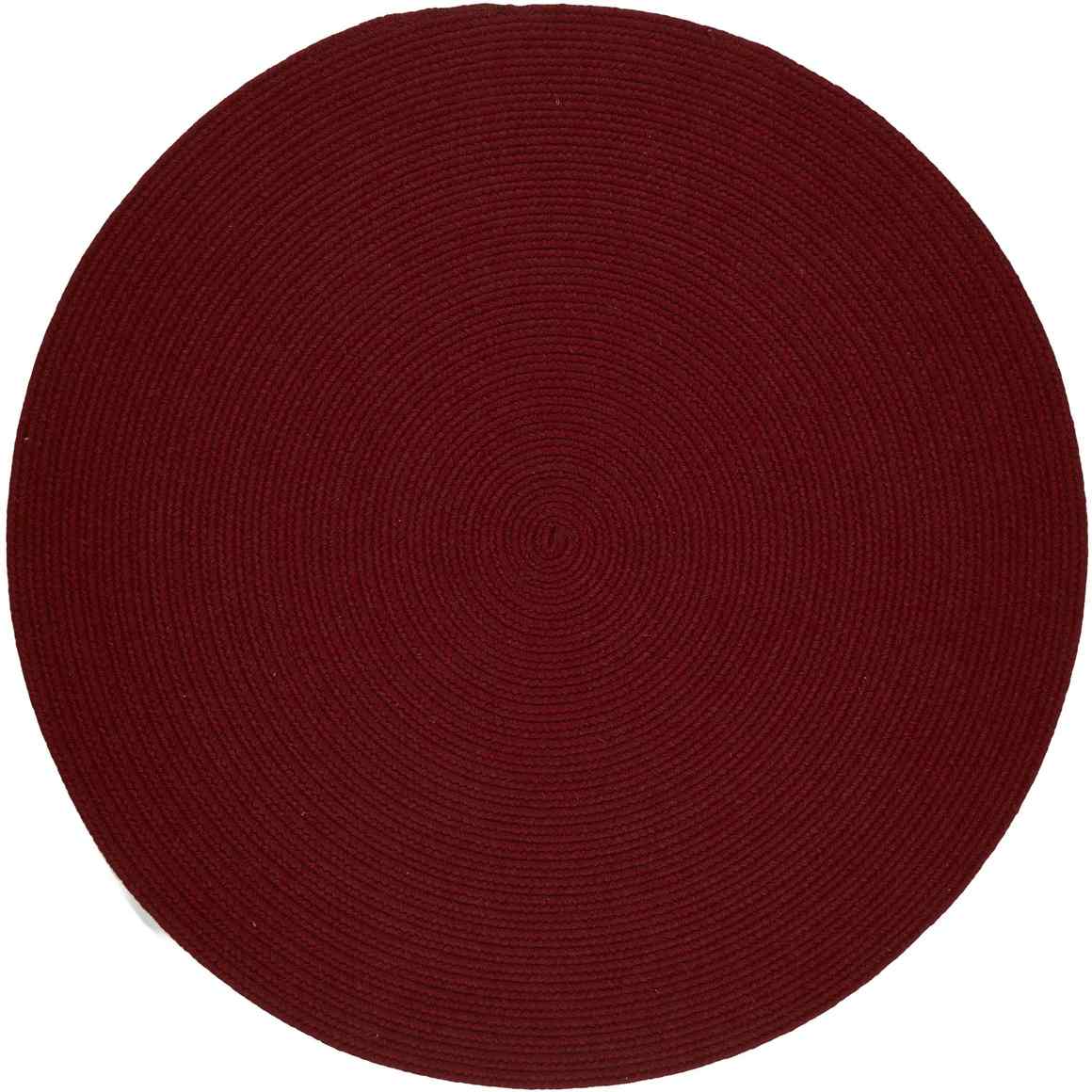 Rhody Rug Wool Solids Flat Braid Round Area Rugs