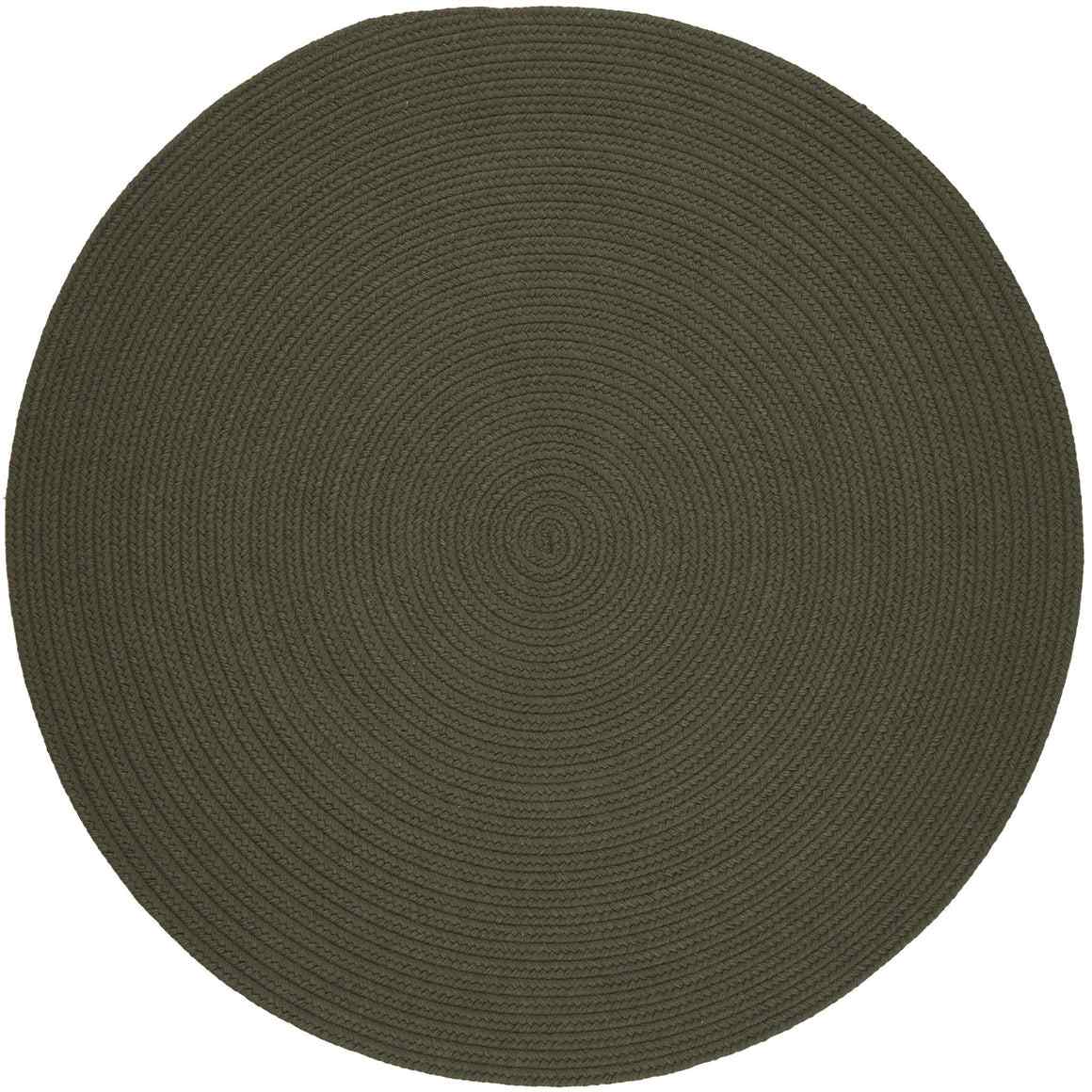 Rhody Rug Wool Solids Flat Braid Round Area Rugs