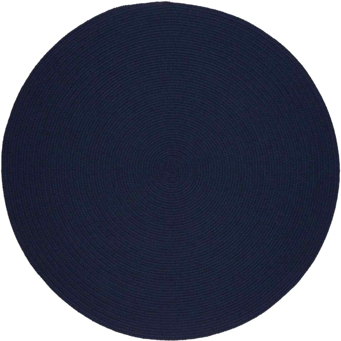 Rhody Rug Wool Solids Flat Braid Round Area Rugs