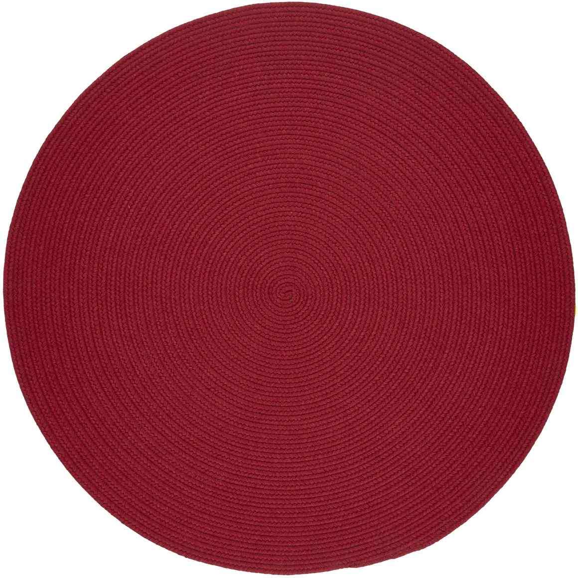 Rhody Rug Wool Solids Flat Braid Round Area Rugs