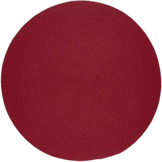 Rhody Rug Wool Solids Flat Braid Round Area Rugs