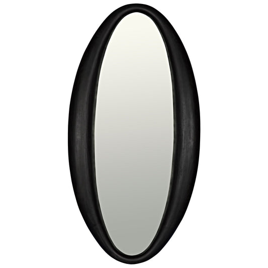 Woolsey Wood Black Vertical Mirror-Wall Mirrors-Noir-Sideboards and Things