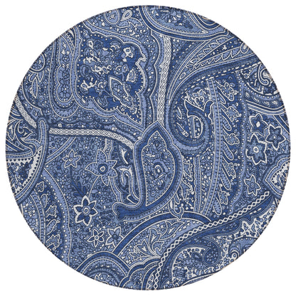 Addison Rugs Woven Blocks Blue Washable Indoor-Outdoor Rug