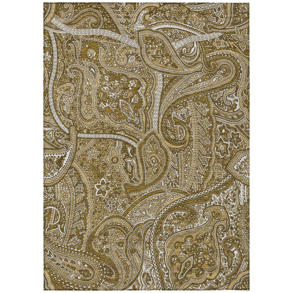 Addison Rugs Woven Blocks Brown Washable Indoor-Outdoor Rug