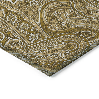Addison Rugs Woven Blocks Brown Washable Indoor-Outdoor Rug