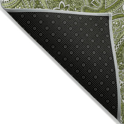 Addison Rugs Woven Blocks Green Washable Indoor-Outdoor Rug