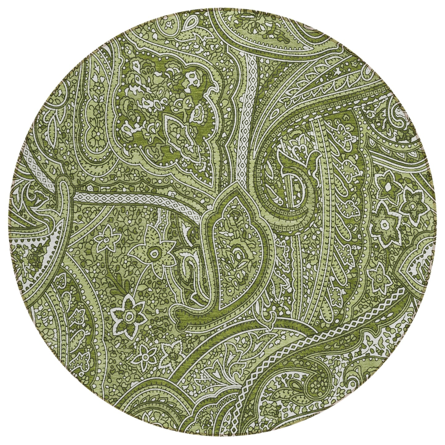 Addison Rugs Woven Blocks Green Washable Indoor-Outdoor Rug