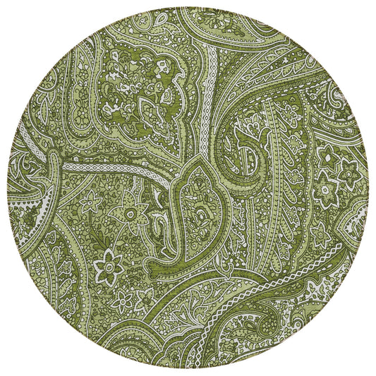 Addison Rugs Woven Blocks Green Washable Indoor-Outdoor Rug