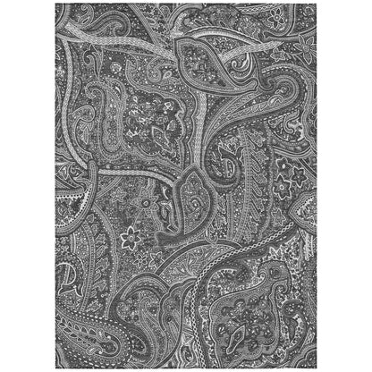 Addison Rugs Woven Blocks Grey Washable Indoor-Outdoor Rug