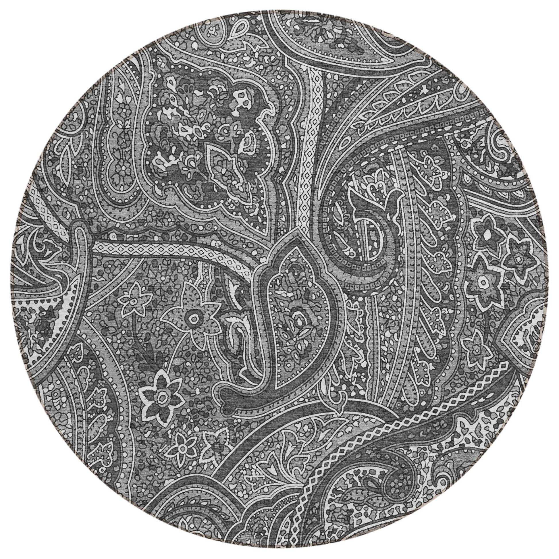 Addison Rugs Woven Blocks Grey Washable Indoor-Outdoor Rug