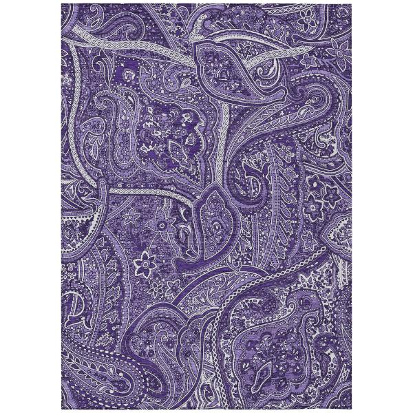 Addison Rugs Woven Blocks Purple Washable Indoor-Outdoor Rug