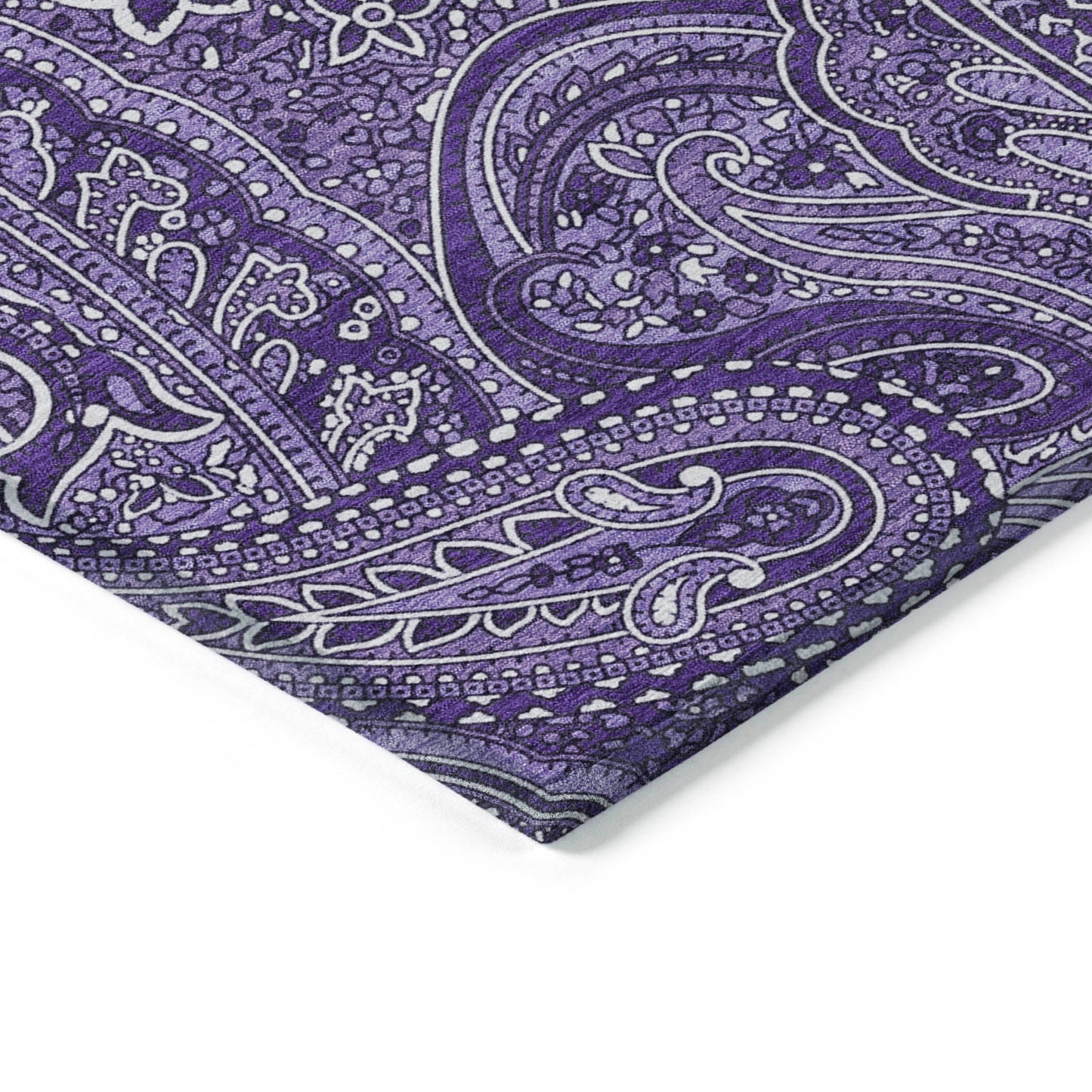Addison Rugs Woven Blocks Purple Washable Indoor-Outdoor Rug