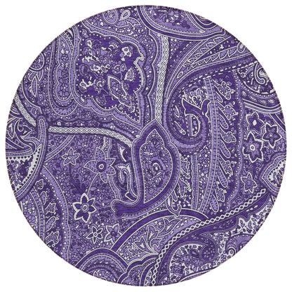Addison Rugs Woven Blocks Purple Washable Indoor-Outdoor Rug