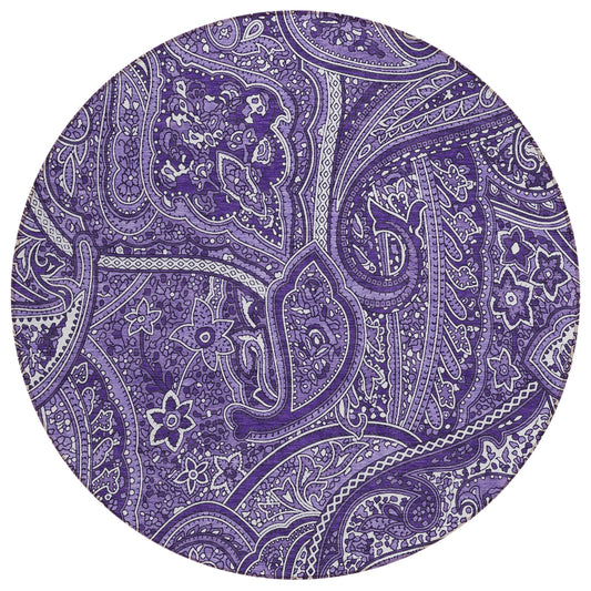 Addison Rugs Woven Blocks Purple Washable Indoor-Outdoor Rug