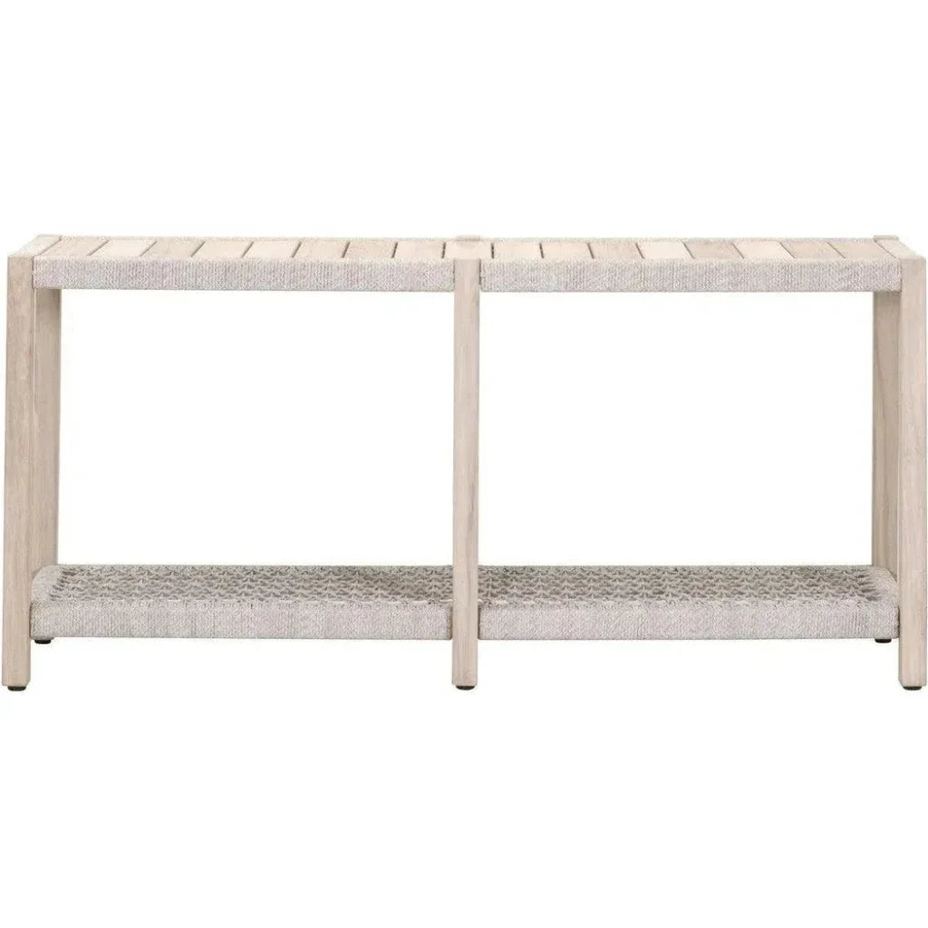 Wrap Outdoor Console Sofa Table for Patio Teak-Outdoor Console Tables-Essentials For Living-LOOMLAN