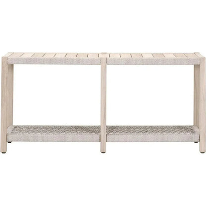 Wrap Outdoor Console Sofa Table for Patio Teak-Outdoor Console Tables-Essentials For Living-LOOMLAN
