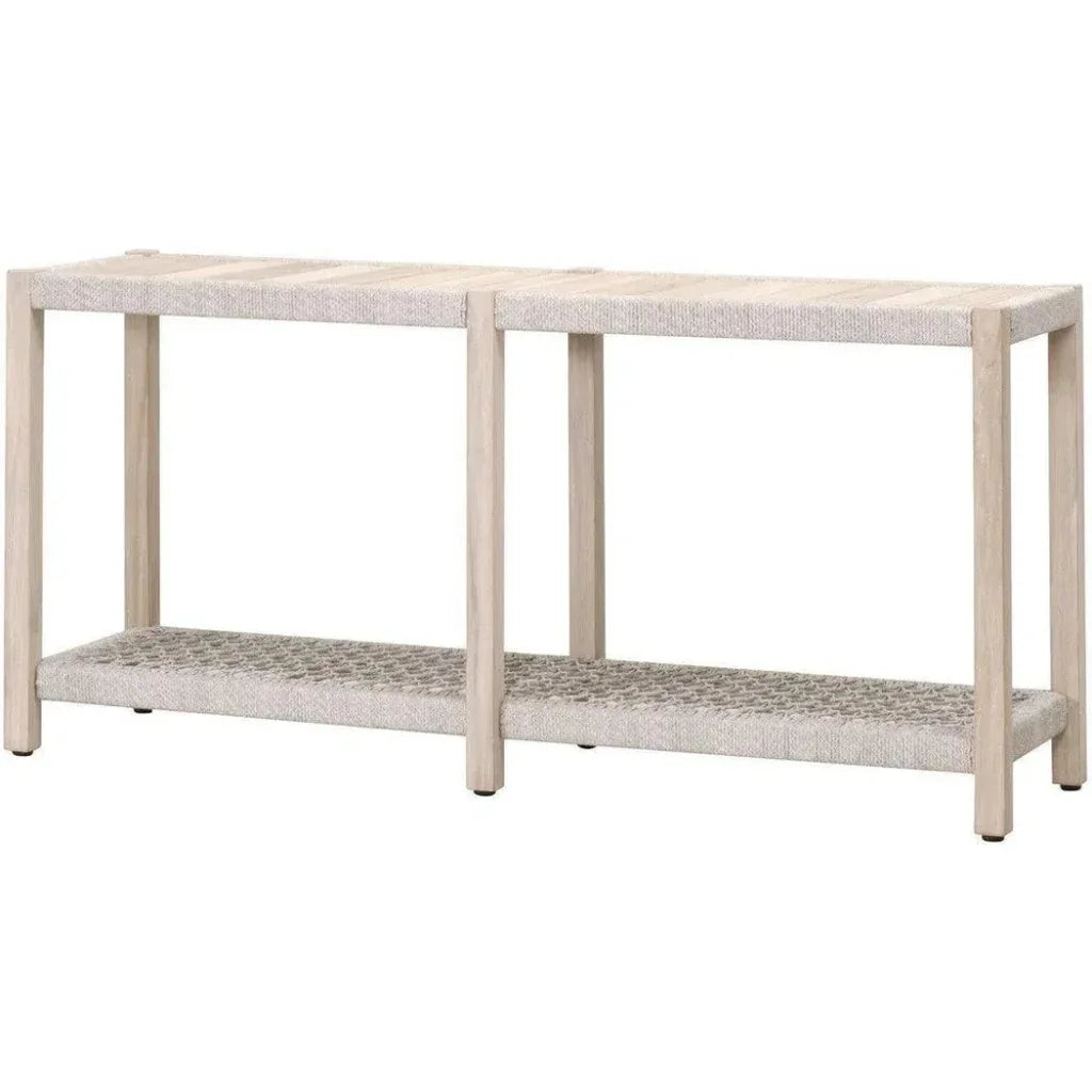 Wrap Outdoor Console Sofa Table for Patio Teak-Outdoor Console Tables-Essentials For Living-LOOMLAN
