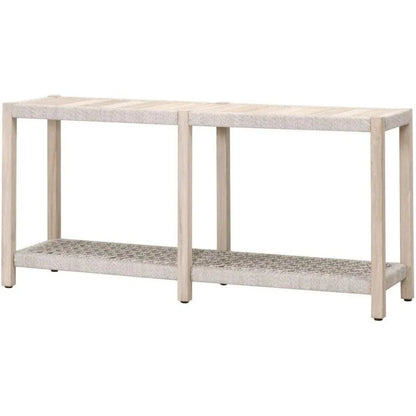 Wrap Outdoor Console Sofa Table for Patio Teak-Outdoor Console Tables-Essentials For Living-LOOMLAN