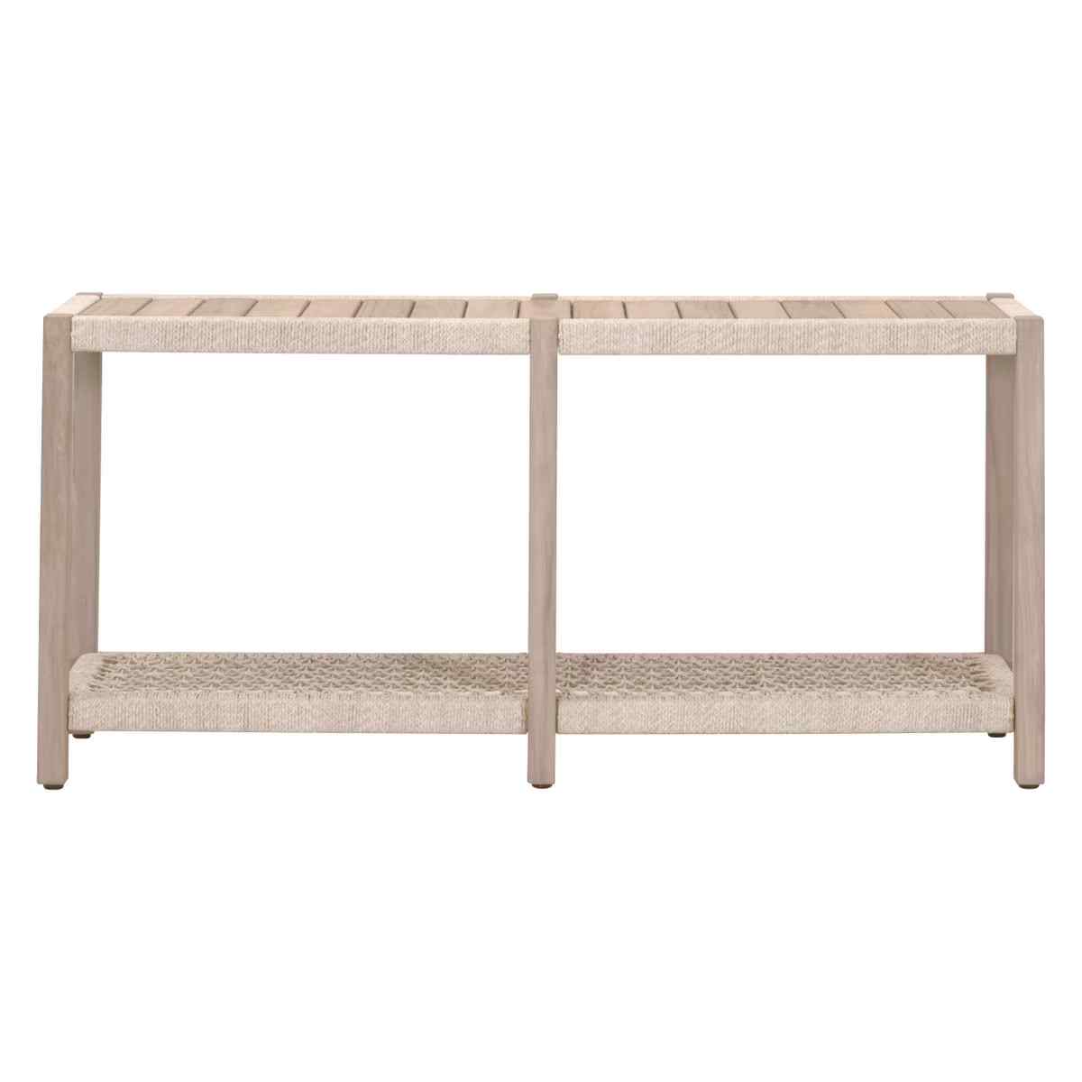 Essentials For Living Wrap Washed Ever Teak Outdoor Console Table