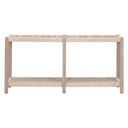 Essentials For Living Wrap Washed Ever Teak Outdoor Console Table