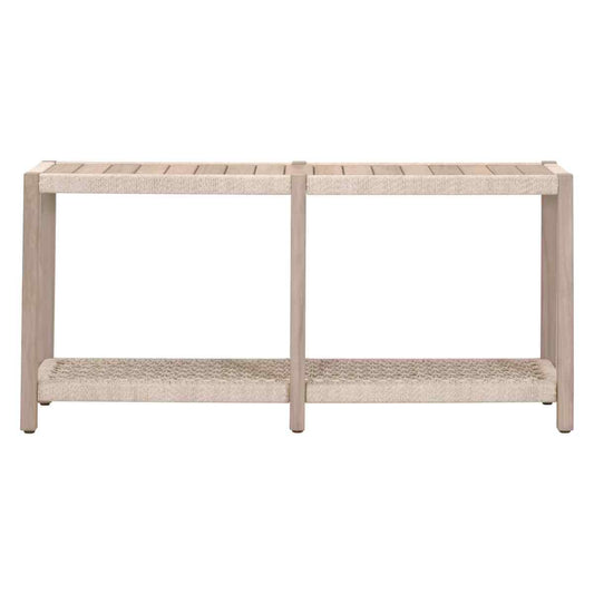 Essentials For Living Wrap Washed Ever Teak Outdoor Console Table