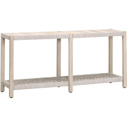 Wrap Outdoor Console Sofa Table for Patio Teak-Outdoor Console Tables-Essentials For Living-LOOMLAN