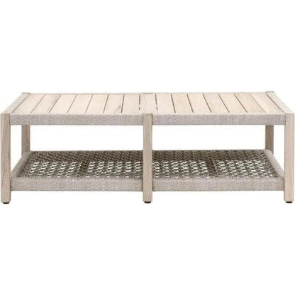 Wrap Outdoor Rectangular Coffee Table With-Outdoor Coffee Tables-Essentials For Living-LOOMLAN