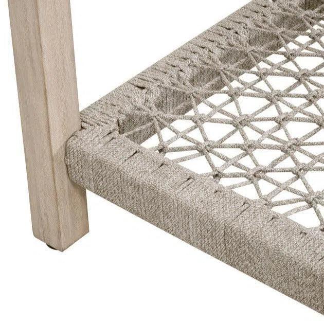 Wrap Outdoor Teak Square Coffee Table-Outdoor Coffee Tables-Essentials For Living-LOOMLAN