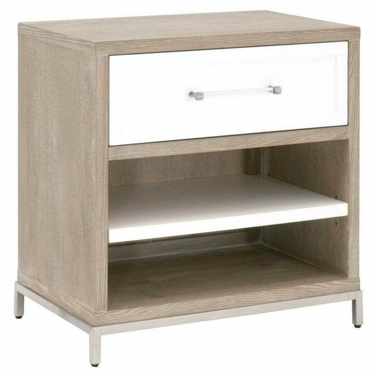 Wrenn 1 Drawer Two Tone White Nightstand Nightstands Sideboards and Things By Essentials For Living