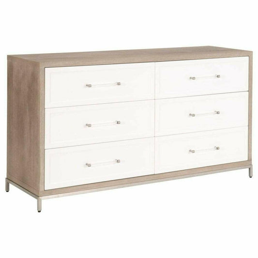 Wrenn 6-Drawer Double Dresser White Dressers Sideboards and Things By Essentials For Living