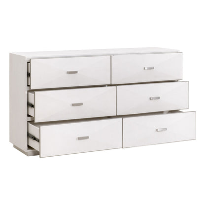 Wynn Shagreen 6-Drawer Double Dresser-Dressers-Essentials For Living-Sideboards and Things