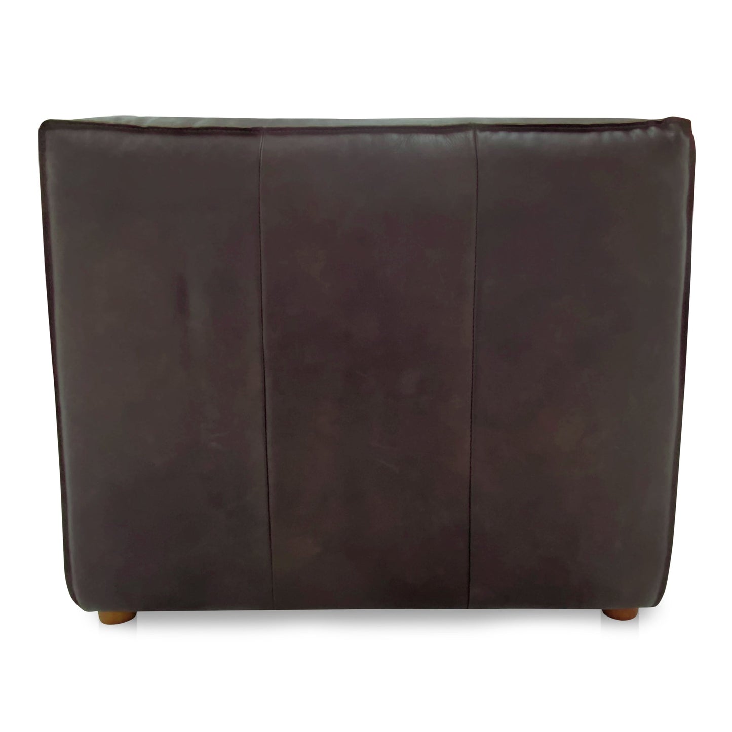 Form Espresso Brown Leather Slipper Modular Sofa