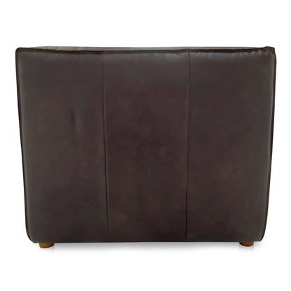 Form Espresso Brown Leather Slipper Modular Sofa
