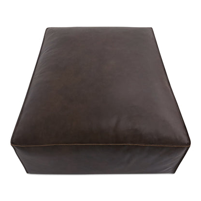 Moe's Home Form Espresso Brown Leather Ottoman