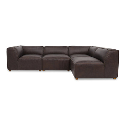 Form Signature Brown Leather Modular Sectional