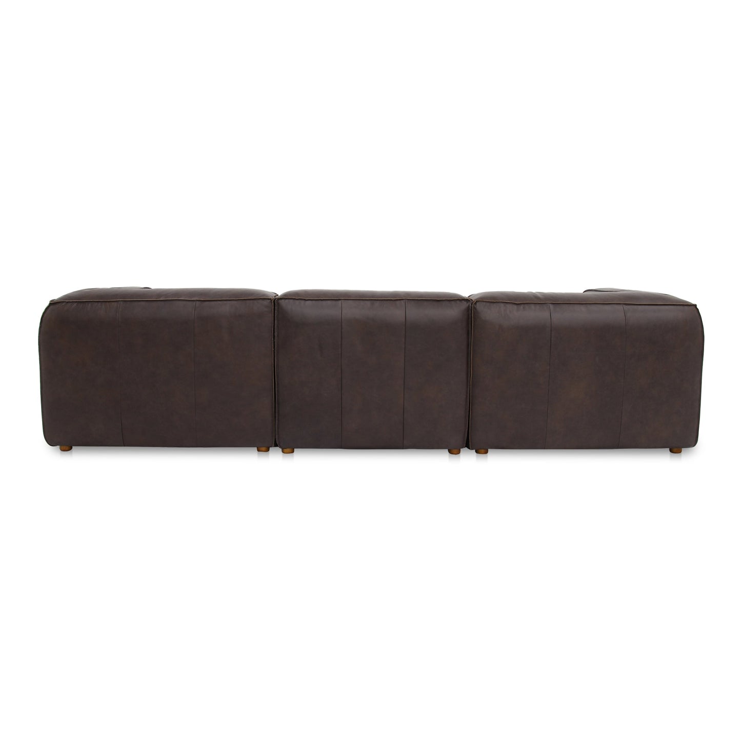 Form Espresso Leather Lounge Modular Sectional