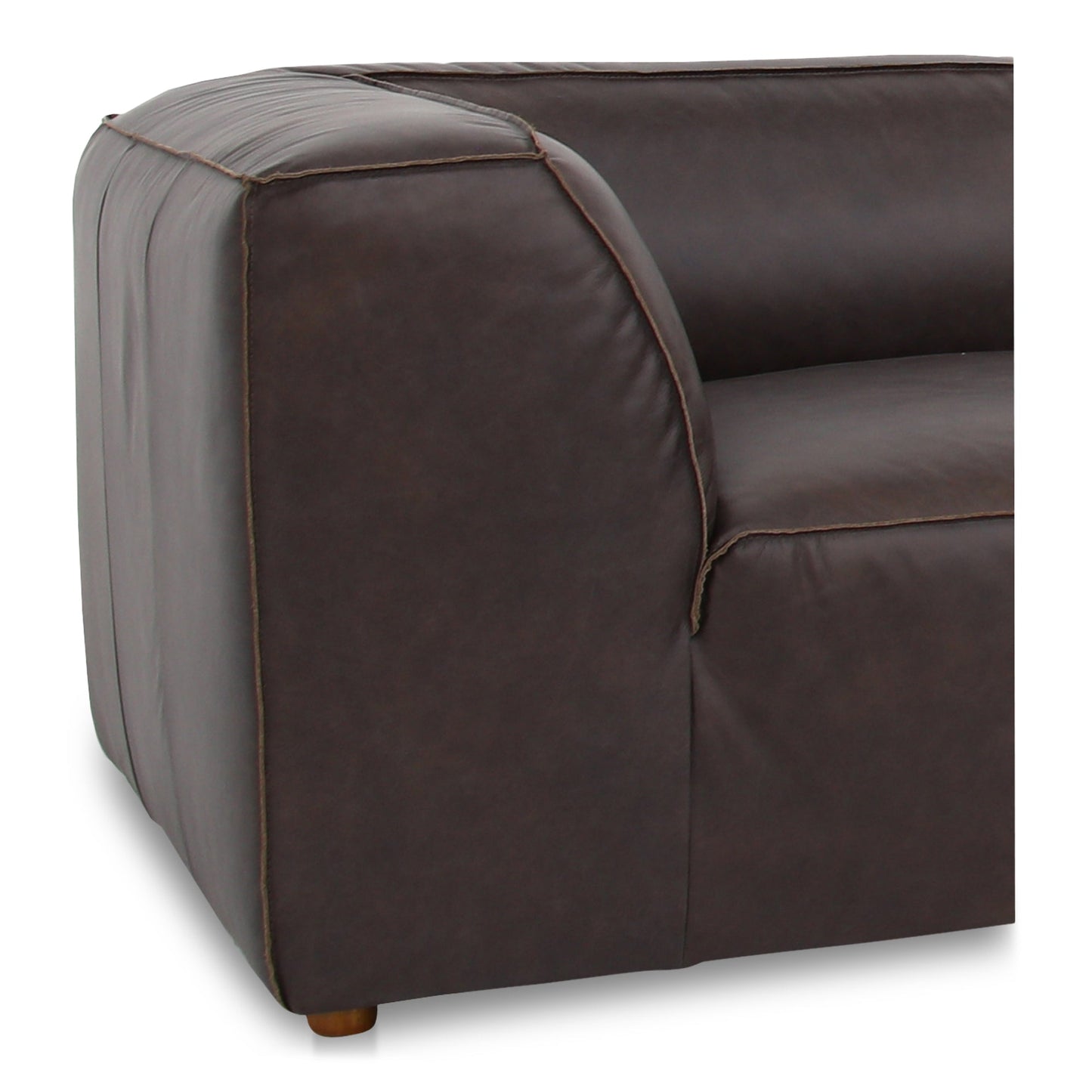 Form Espresso Leather Lounge Modular Sectional