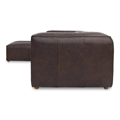 Form Espresso Leather Lounge Modular Sectional