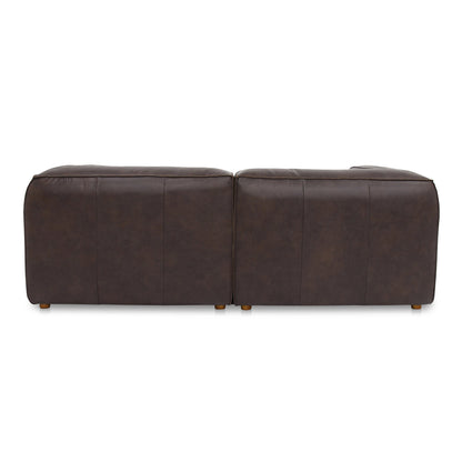 Form Brown Leather Nook Modular Sectional