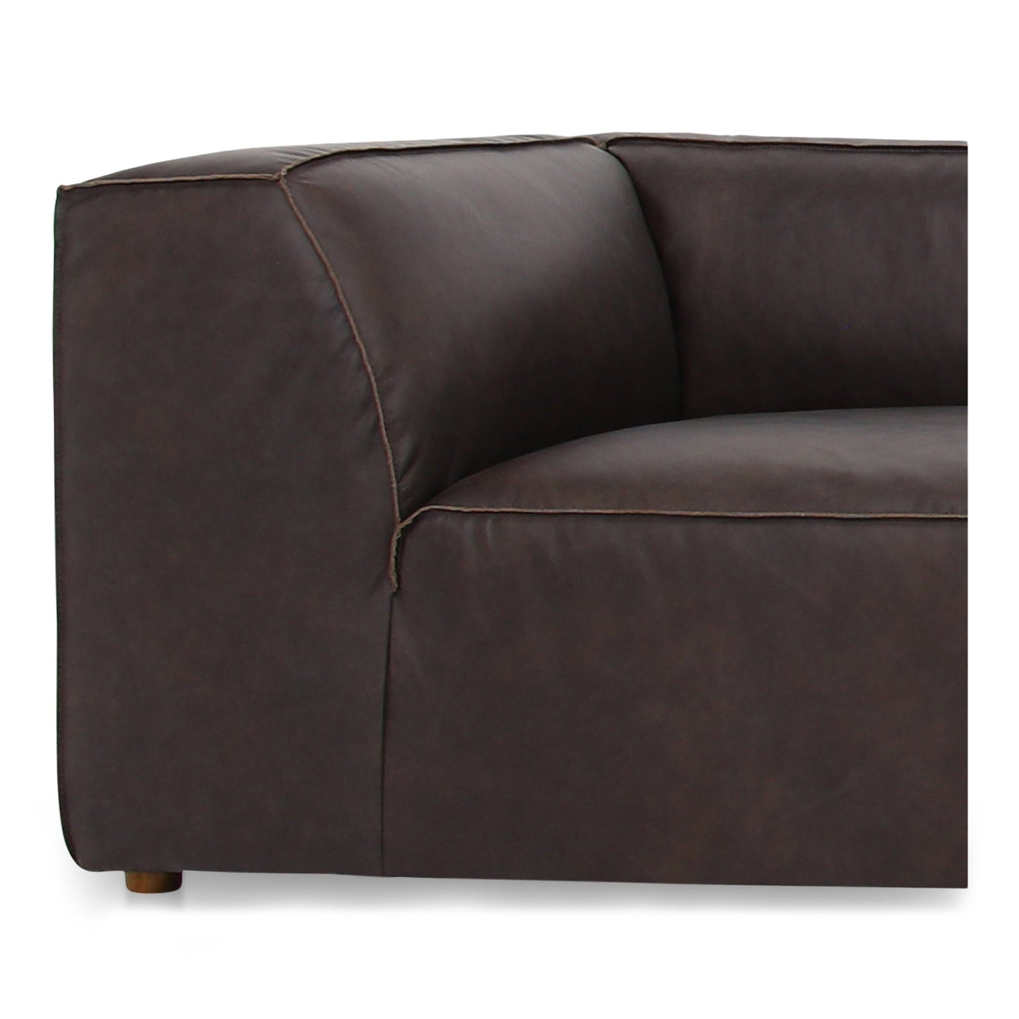 Form Brown Leather Nook Modular Sectional