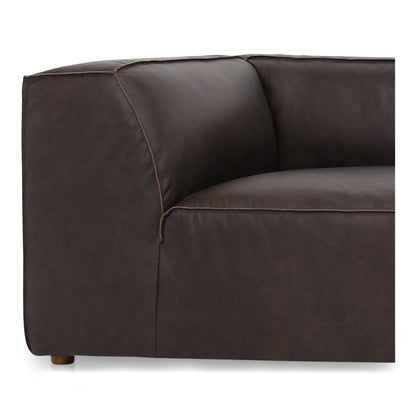 Form Brown Leather Nook Modular Sectional