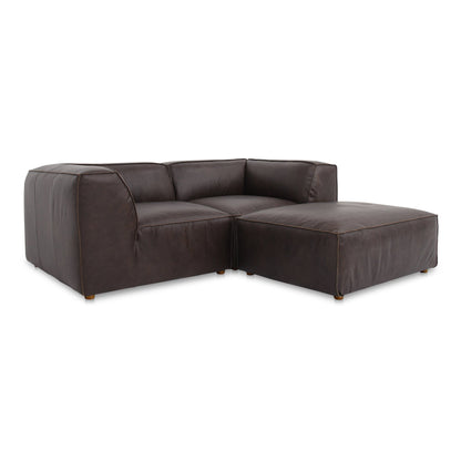 Form Brown Leather Nook Modular Sectional