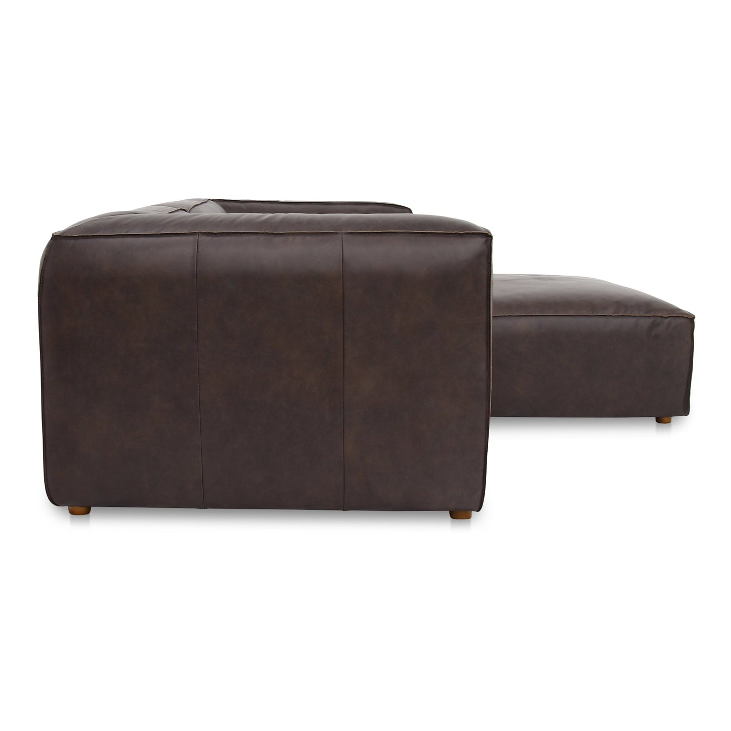 Form Brown Leather Nook Modular Sectional