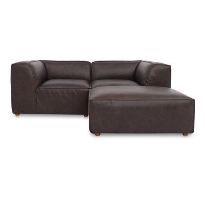 Form Brown Leather Nook Modular Sectional